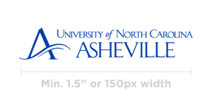University of North Carolina Asheville logo, horizontal, sizing