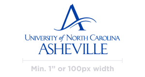 University of North Carolina Asheville logo, vertical, sizing