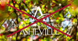 University of North Carolina Asheville logo, don't put on top of busy or patterned background