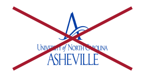 University of North Carolina Asheville logo, don't stretch or distort