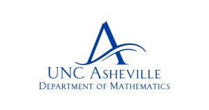 Department of Mathematics wordmark, vertical